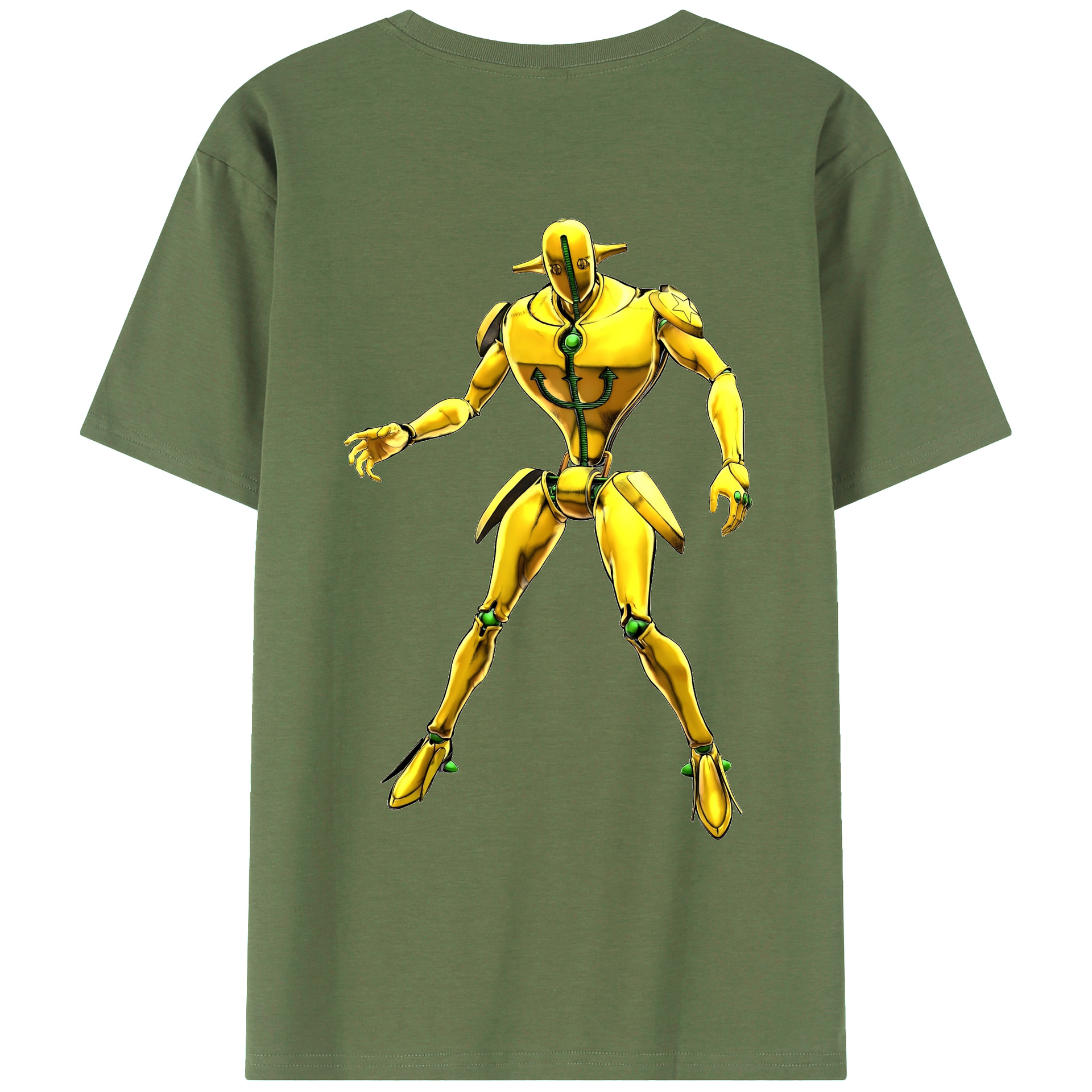 （画像用） ジョジョの奇妙な冒険 JoJo's Bizarre Adventure 綿100％ メンズ半袖Tシャツ（バックプリント） 通気性